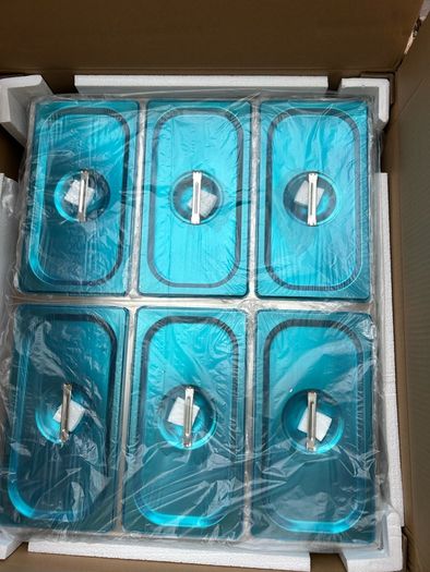 NEW 6 Pan Commercial Food Warmer Electric Steam Table 1200W Professional Countertop for Restaurant 220v