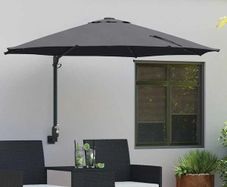Garden Parasol Manual Anthracite 248 x 248 x 148 cm