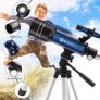 Telescopes for Kids Beginners,70mm Astronomy Refractor Telescope with Adjustable Tripod Portable Scope for Adult Children (FREE POSTAGE) Image 3