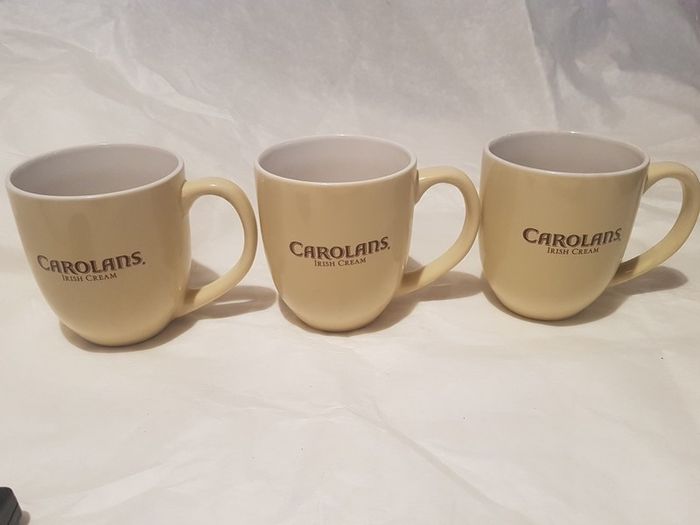 2 x new Carolans irish cream mugs ,never used ,,collectors item,,advertising,buyer collects, not posting, thank you