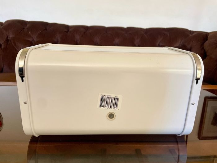 Brabantia Roll Top Bread Bin Countertop Storage Box White Mid Size