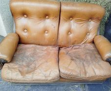 antique leather sofa
