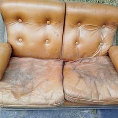 antique leather sofa