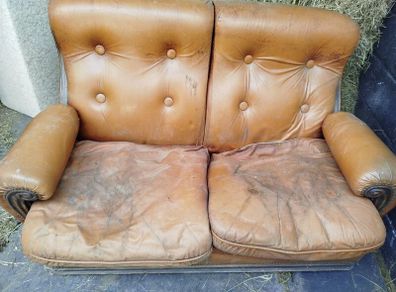 antique leather sofa