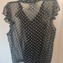 Atmosphere black polka dot transparent blouse size UK18 EU46 Postage included Image 4