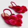 Asos Pink Velour Bow Slingback Image 5