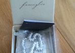 Mamas & Papas Silver Diamond Double Heart Bracelet