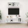 2 Piece TV Cabinet Set White Chipboard Image 5