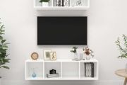 2 Piece TV Cabinet Set White Chipboard
