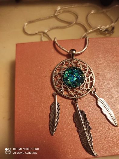 Handmade Silver Dreamcatcher necklace