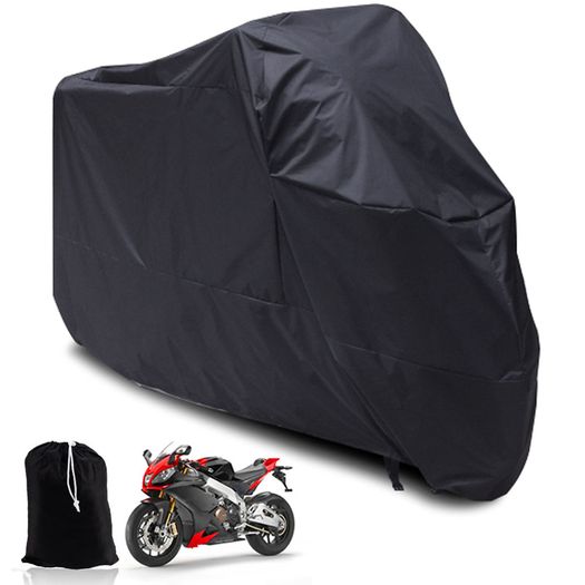 L, XL, XXL, XXXL Motorcycle Motorbike Scooter UV Dust Protector Rain Cover BLACK