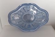 TRAY - Art Deco - Blue Glass