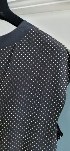 VERSACE x H&M 100% silk black and gold studded high neck top Sz 14 (Fit 14-16UK) - Bnwt