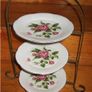 Vintage Wrought Iron & Bone China Serving Stand Image 8