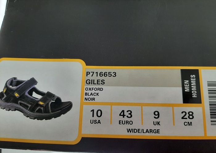 New sandles black caterpillar in box