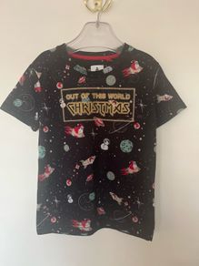 Space Christmas t-Shirt Age 6-7