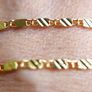18K Yellow Gold Plated Oval Mirror Chain Link Necklace L-18" Image 10