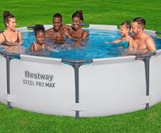 Metal Frame Above Ground Pool, Family Outdoor Pool 10ft