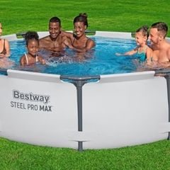 Metal Frame Above Ground Pool, Family Outdoor Pool 10ft