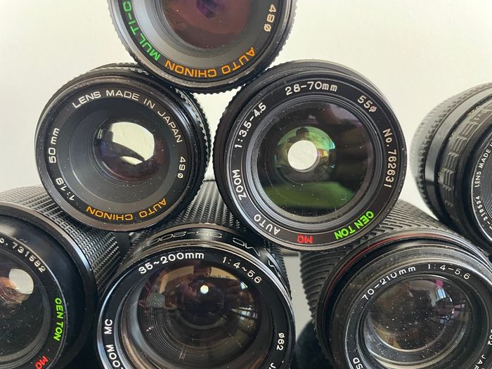 Chinon camera & 9x lenses Pentax K mount