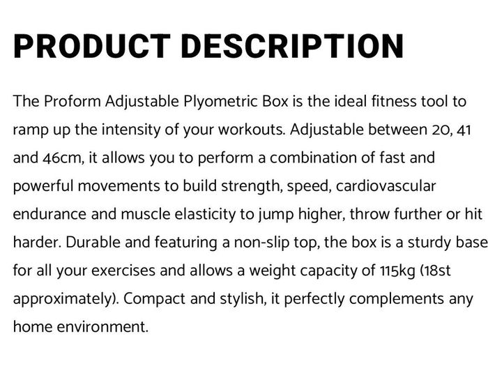 Adjustable Plyometric Box
