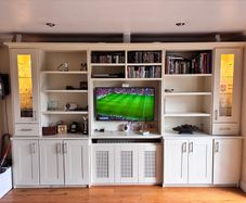 Cream Built in Wall TV Unit