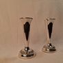 Pair of vintage silver plated trumpet bud vases Image 7
