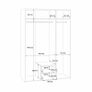 Premium 3-Door Wardrobe with Mirror & Drawers Image 4