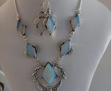 Gemstone Necklace & Earrings Set