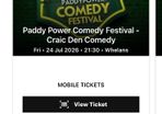 Comedy tickets