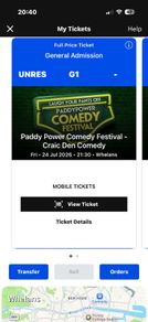 Comedy tickets