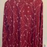 Burgundy Red Round Neck Long Sleeve T-shirt Top BNWOT Size Large Image 2