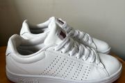 K-Swiss White Leather Court Shoes