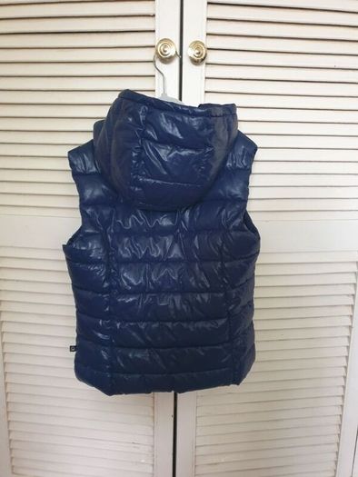 Benetton Dark Blue Light Puffer Gilet Girls