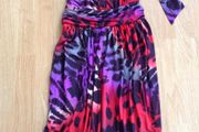Print halter neck dress
