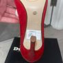 Red Suede Dune High Heels Image 3