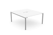 NEW White C-Sense 2 person pod desk 1200 x 800 mm
