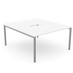NEW White C-Sense 2 person pod desk 1200 x 800 mm
