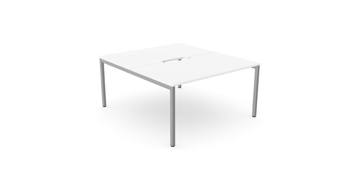 NEW White C-Sense 2 person pod desk 1400 x 800 mm