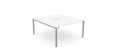 NEW White C-Sense 2 person pod desk 1400 x 800 mm