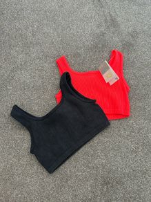 XS ribbed crop tops