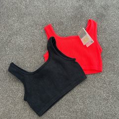 XS ribbed crop tops