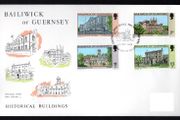 1976 Guernsey Christmas/ Buildings Commemorative Stamps Addressed First Day Cover (FDC)