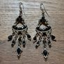 Vintage Black Jewelled Earrings Image 4