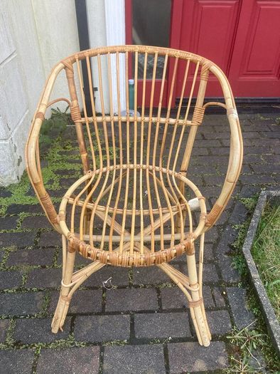 1950s Dutch bamboo chair poatage extra