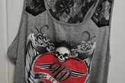 Vintage Skull Female T-Shirt Rock