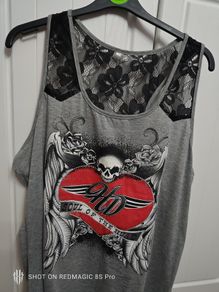 Vintage Skull Female T-Shirt Rock