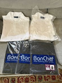 2 x Chef Jackets and 3 x Aprons