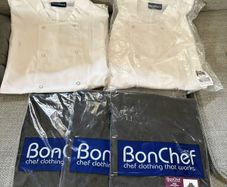 2 x Chef Jackets and 3 x Aprons