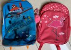 Two NEW school bags. Disney Planes pull along. Pink Flamingo back pack.